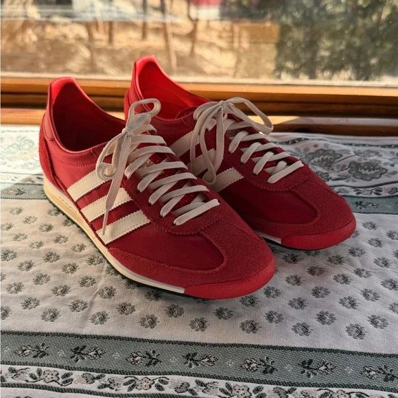 Adidas Originals SL 72 Retro Sneakers Better Scarlet/Cream White / Halo Blue 7.5 - Picture 3 of 9